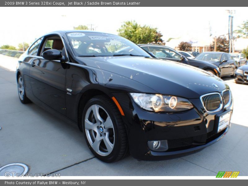 Jet Black / Saddle Brown Dakota Leather 2009 BMW 3 Series 328xi Coupe