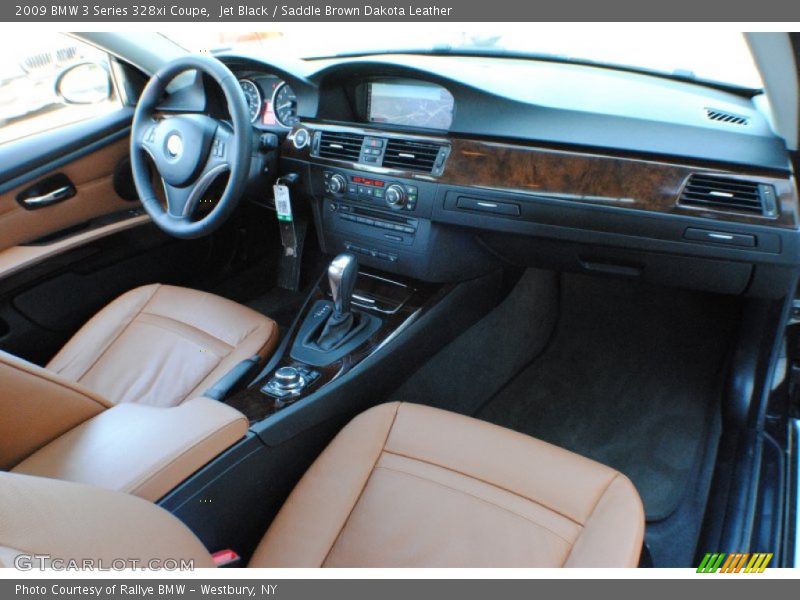 Jet Black / Saddle Brown Dakota Leather 2009 BMW 3 Series 328xi Coupe