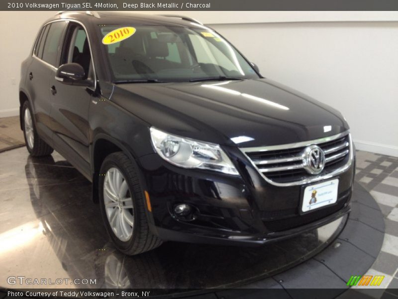 Deep Black Metallic / Charcoal 2010 Volkswagen Tiguan SEL 4Motion