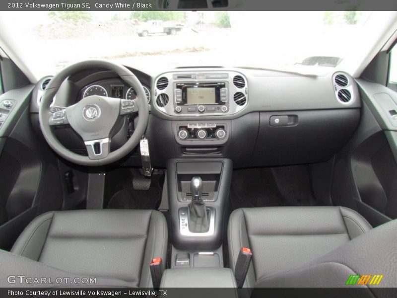 Candy White / Black 2012 Volkswagen Tiguan SE