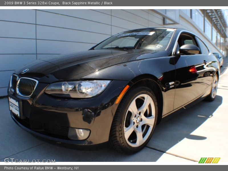 Black Sapphire Metallic / Black 2009 BMW 3 Series 328xi Coupe