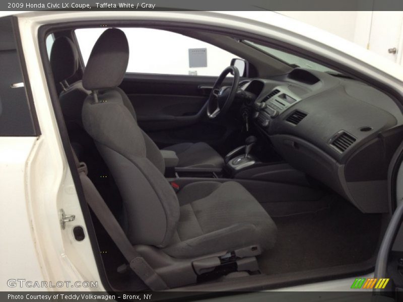 Taffeta White / Gray 2009 Honda Civic LX Coupe