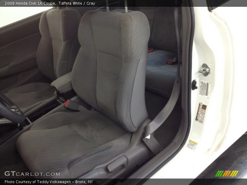 Taffeta White / Gray 2009 Honda Civic LX Coupe