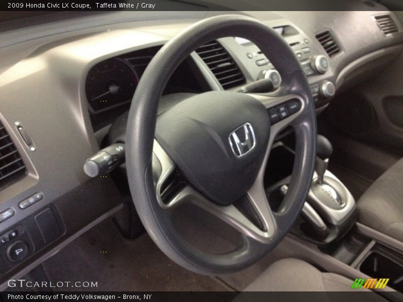 Taffeta White / Gray 2009 Honda Civic LX Coupe