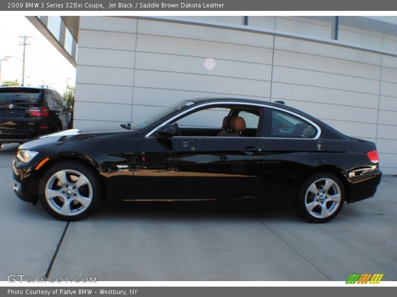 Jet Black / Saddle Brown Dakota Leather 2009 BMW 3 Series 328xi Coupe