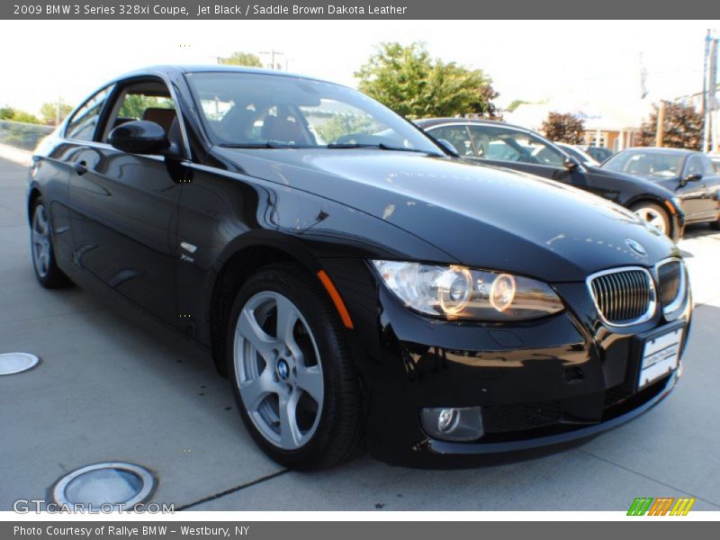 Jet Black / Saddle Brown Dakota Leather 2009 BMW 3 Series 328xi Coupe