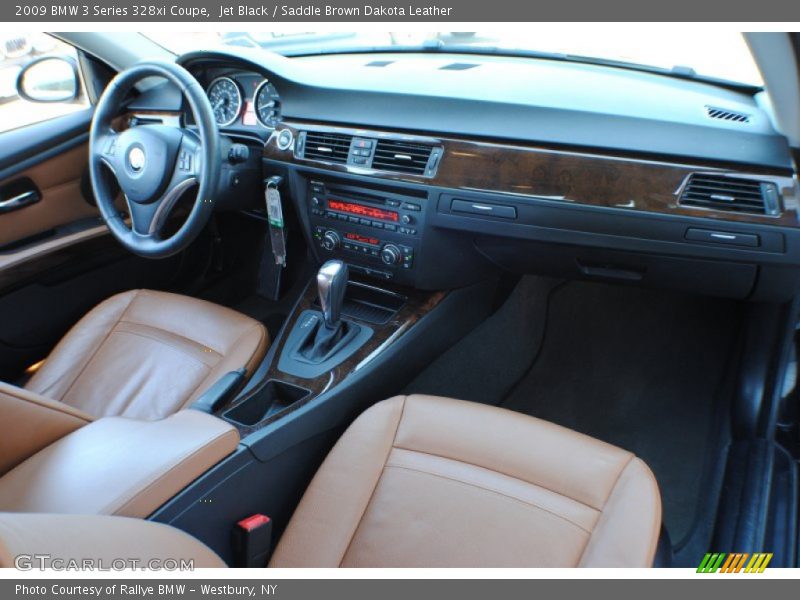 Jet Black / Saddle Brown Dakota Leather 2009 BMW 3 Series 328xi Coupe
