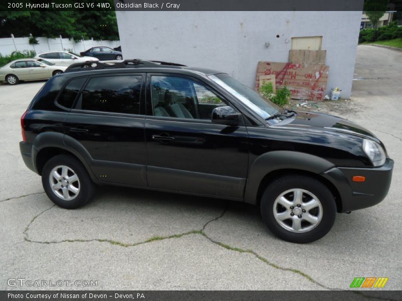 Obsidian Black / Gray 2005 Hyundai Tucson GLS V6 4WD