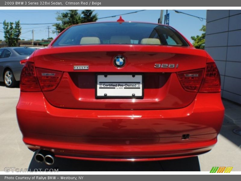 Crimson Red / Beige 2009 BMW 3 Series 328xi Sedan