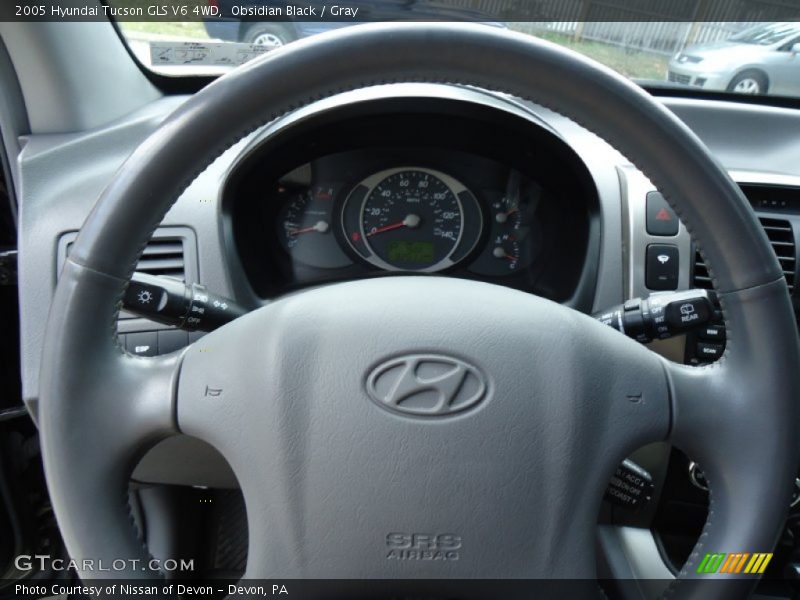 Obsidian Black / Gray 2005 Hyundai Tucson GLS V6 4WD