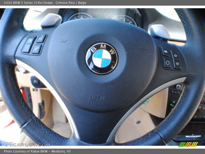Crimson Red / Beige 2009 BMW 3 Series 328xi Sedan