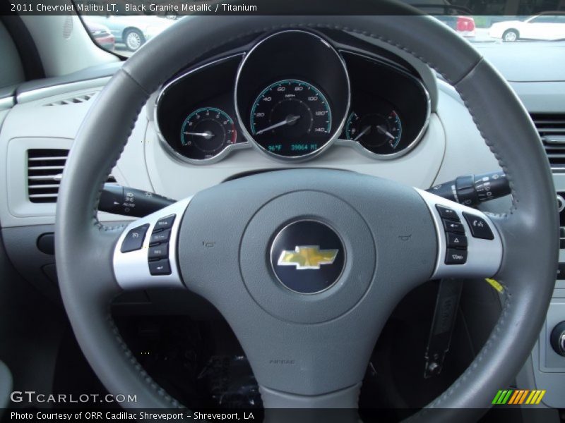 Black Granite Metallic / Titanium 2011 Chevrolet Malibu LT