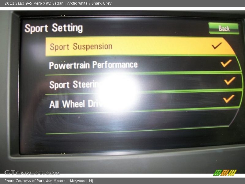 Arctic White / Shark Grey 2011 Saab 9-5 Aero XWD Sedan