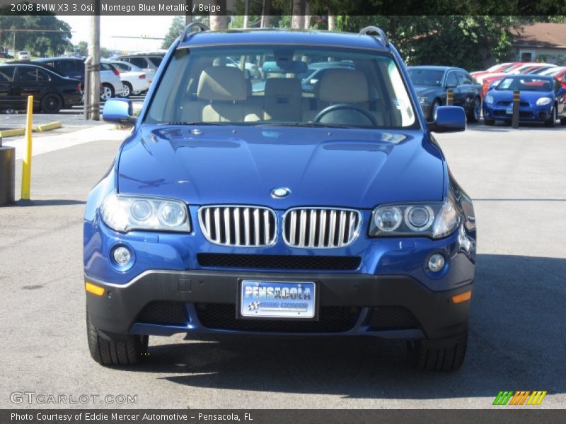 Montego Blue Metallic / Beige 2008 BMW X3 3.0si