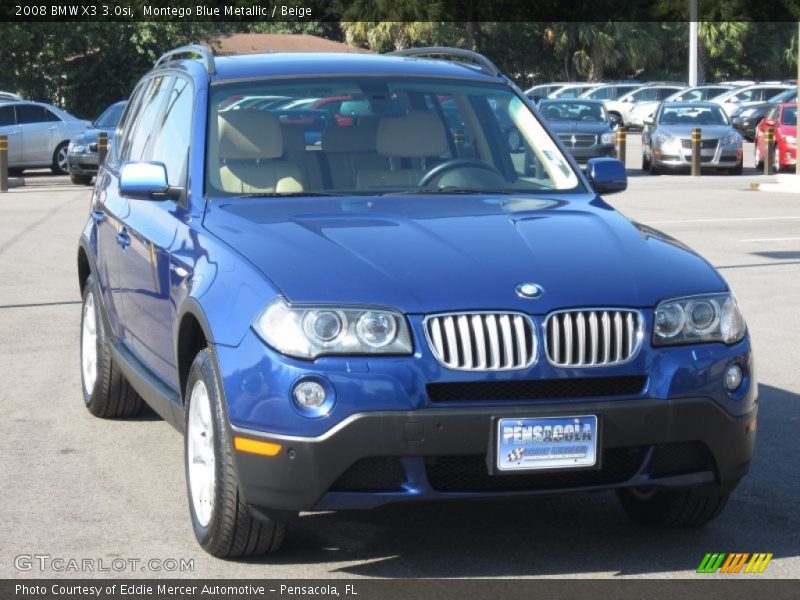 Montego Blue Metallic / Beige 2008 BMW X3 3.0si