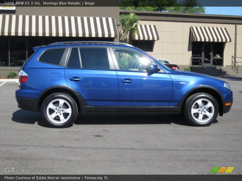 Montego Blue Metallic / Beige 2008 BMW X3 3.0si