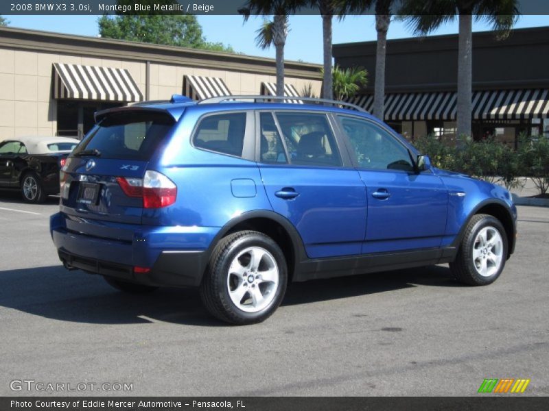 Montego Blue Metallic / Beige 2008 BMW X3 3.0si