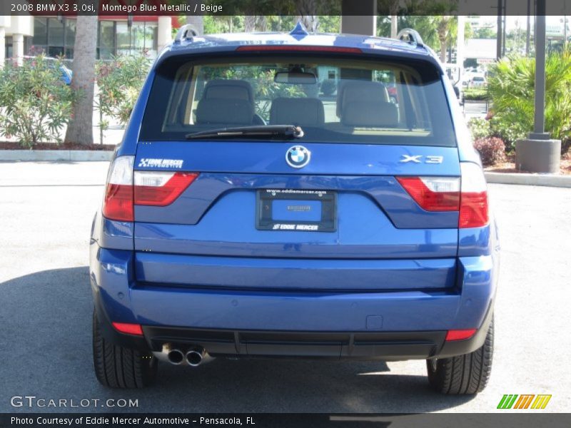 Montego Blue Metallic / Beige 2008 BMW X3 3.0si