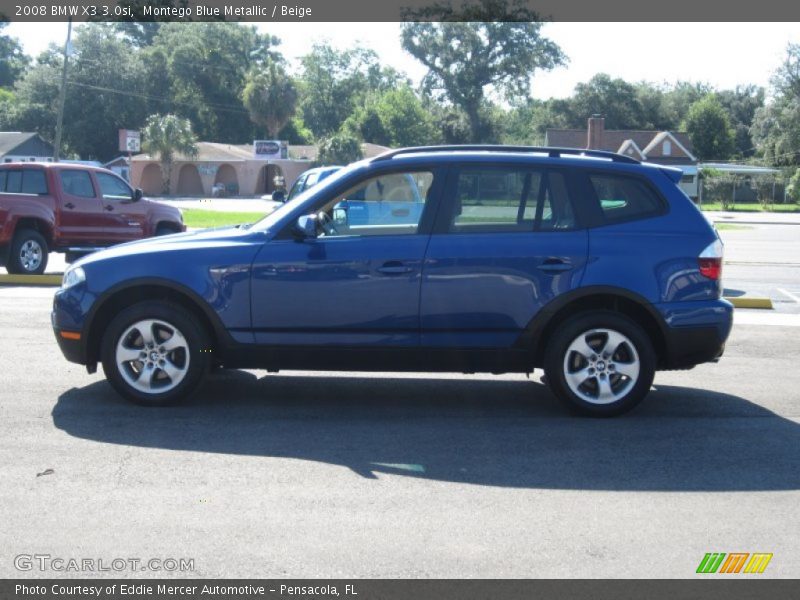 Montego Blue Metallic / Beige 2008 BMW X3 3.0si
