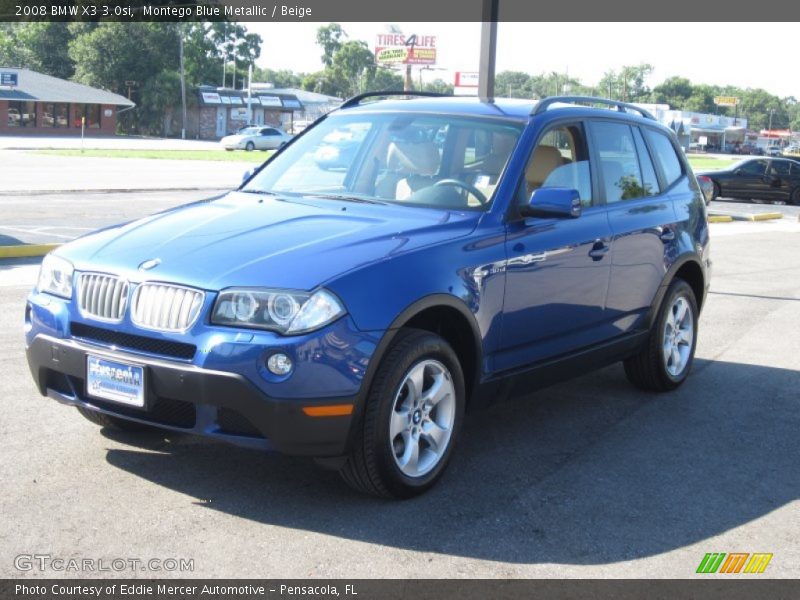 Montego Blue Metallic / Beige 2008 BMW X3 3.0si