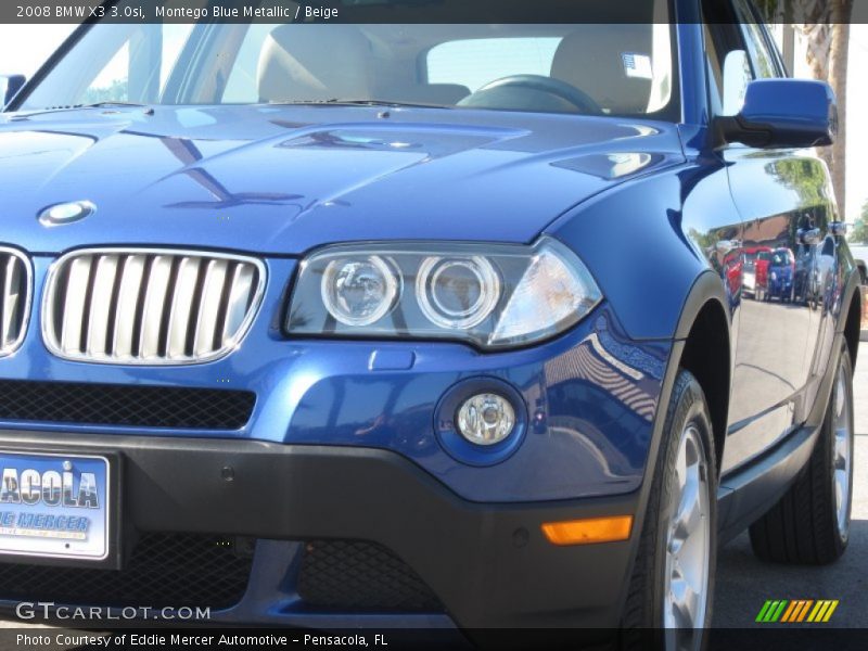 Montego Blue Metallic / Beige 2008 BMW X3 3.0si