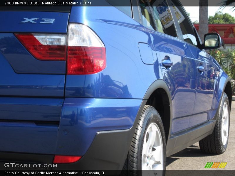 Montego Blue Metallic / Beige 2008 BMW X3 3.0si