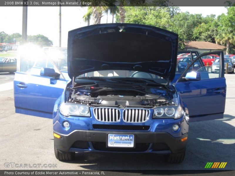 Montego Blue Metallic / Beige 2008 BMW X3 3.0si
