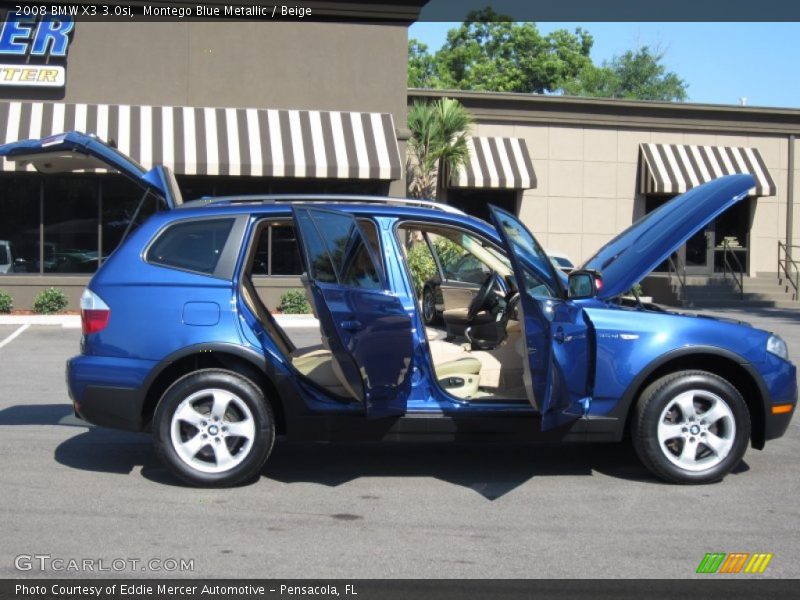 Montego Blue Metallic / Beige 2008 BMW X3 3.0si