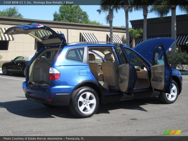 Montego Blue Metallic / Beige 2008 BMW X3 3.0si