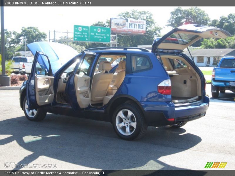 Montego Blue Metallic / Beige 2008 BMW X3 3.0si