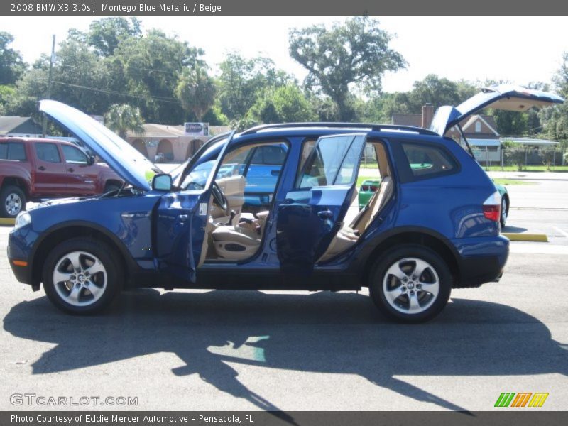 Montego Blue Metallic / Beige 2008 BMW X3 3.0si