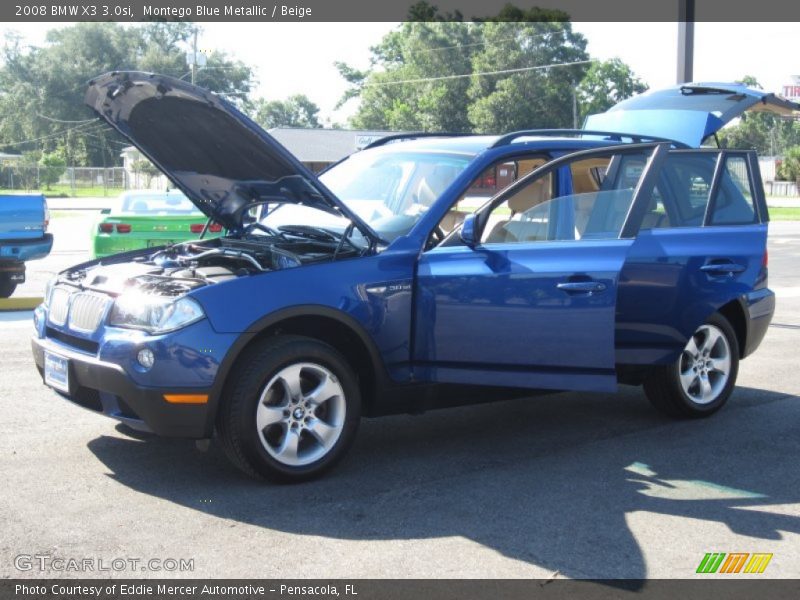 Montego Blue Metallic / Beige 2008 BMW X3 3.0si