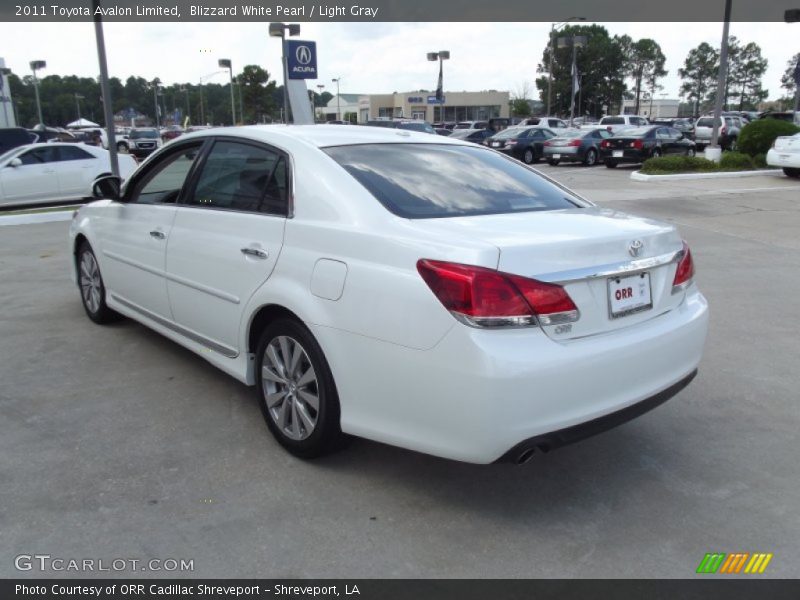 Blizzard White Pearl / Light Gray 2011 Toyota Avalon Limited