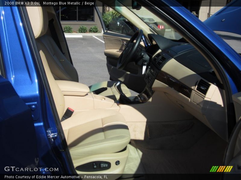 Montego Blue Metallic / Beige 2008 BMW X3 3.0si