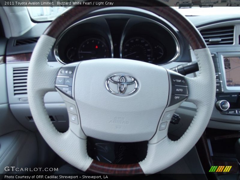 Blizzard White Pearl / Light Gray 2011 Toyota Avalon Limited