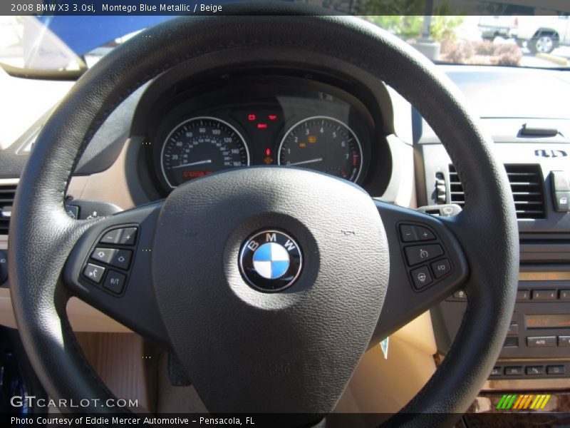 Montego Blue Metallic / Beige 2008 BMW X3 3.0si