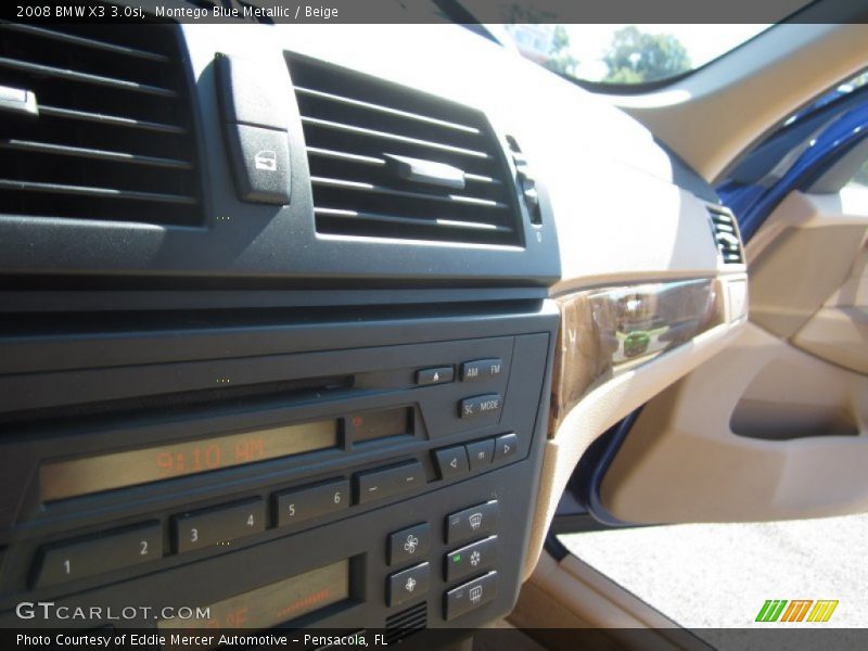 Montego Blue Metallic / Beige 2008 BMW X3 3.0si