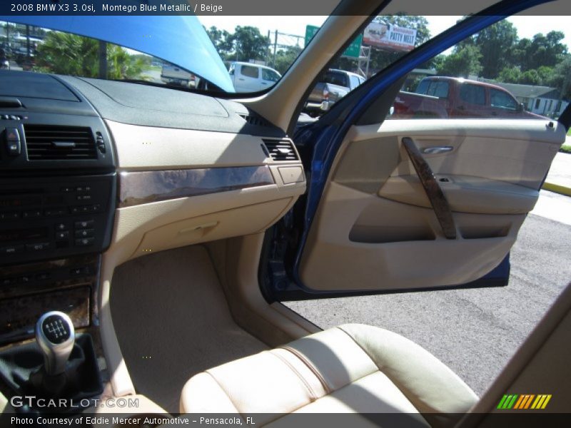 Montego Blue Metallic / Beige 2008 BMW X3 3.0si
