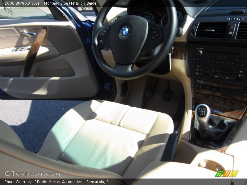 Montego Blue Metallic / Beige 2008 BMW X3 3.0si