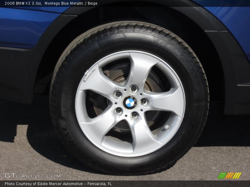 Montego Blue Metallic / Beige 2008 BMW X3 3.0si
