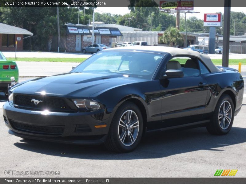 Ebony Black / Stone 2011 Ford Mustang V6 Convertible