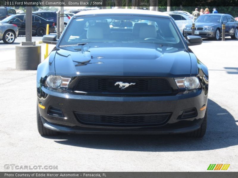 Ebony Black / Stone 2011 Ford Mustang V6 Convertible