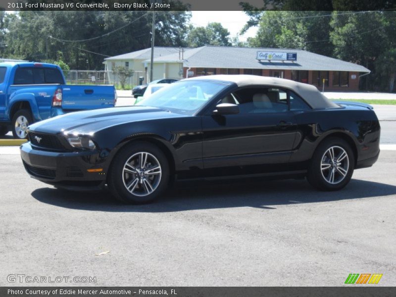 Ebony Black / Stone 2011 Ford Mustang V6 Convertible