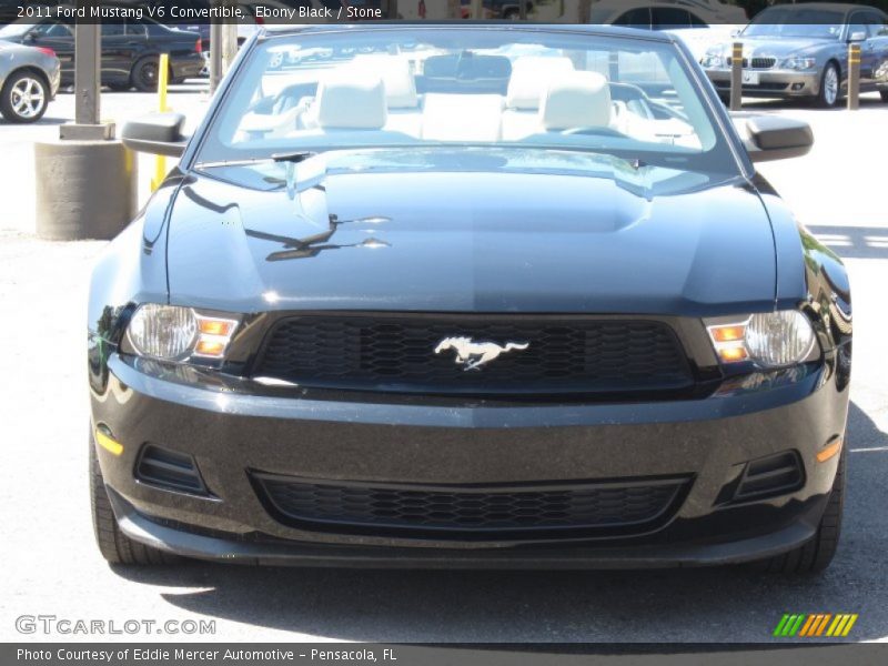 Ebony Black / Stone 2011 Ford Mustang V6 Convertible