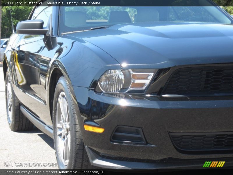 Ebony Black / Stone 2011 Ford Mustang V6 Convertible