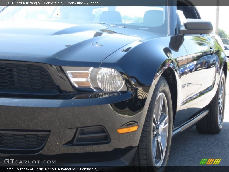 Ebony Black / Stone 2011 Ford Mustang V6 Convertible