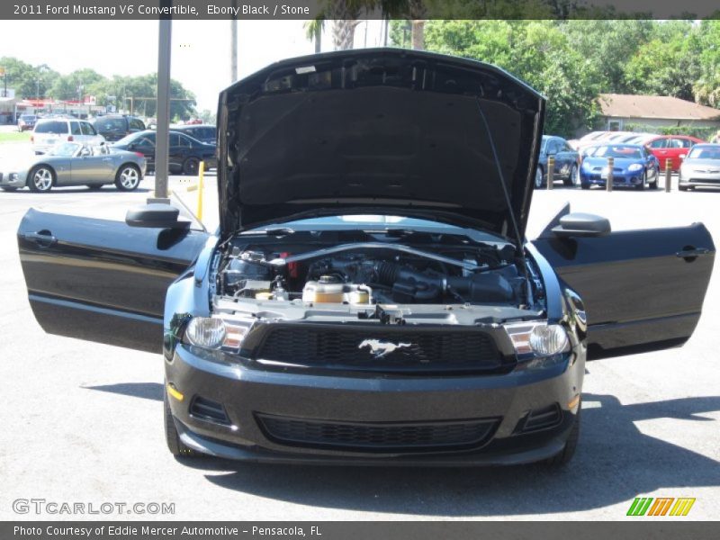 Ebony Black / Stone 2011 Ford Mustang V6 Convertible