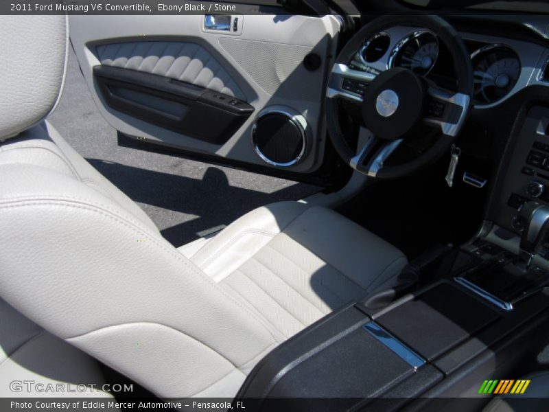 Ebony Black / Stone 2011 Ford Mustang V6 Convertible
