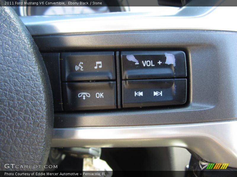 Ebony Black / Stone 2011 Ford Mustang V6 Convertible