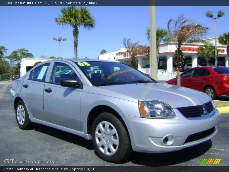 Liquid Silver Metallic / Black 2008 Mitsubishi Galant DE